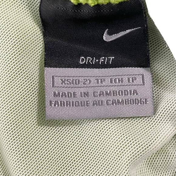 Nike Womens Size XS Fitted Athletic Tank Top Built in Bra Sleeveless Yellow Blue - Picture 5 of 16